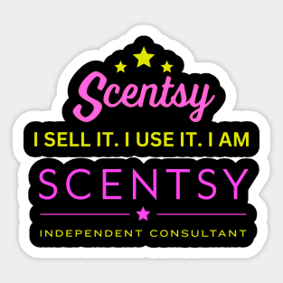 i sell it. i use it. i am scentsy independent consultant Sticker